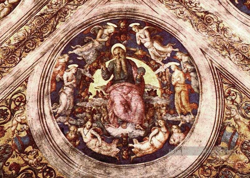 Dieu le Créateur et les Anges Renaissance Pietro Perugino Peintures à l'huile